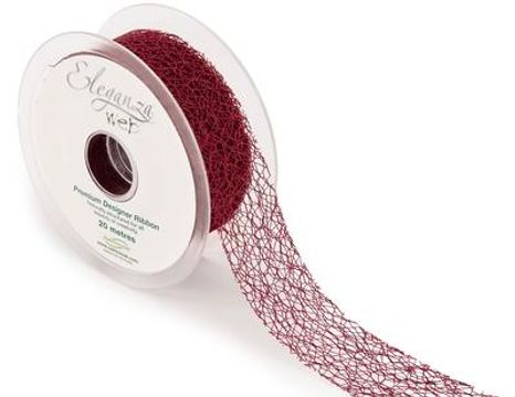 Eleganza Web Ribbon 38mm x 20m No.17 Burgundy - Ribbons