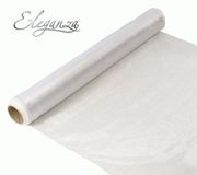 Woven Edge Organza 40cm x 9m White - Organza / Fabric