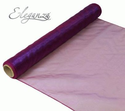 Woven Edge Organza 40cm x 9m Electric purple - Organza / Fabric