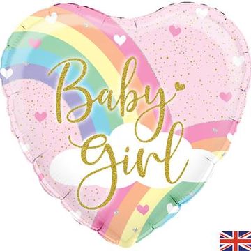 Oaktree 18inch Pastel Rainbow Girl Holographic - Foil Balloons