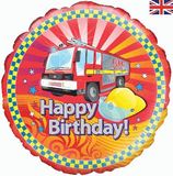 Oaktree 18inch Fire Engine Birthday - Foil Balloons