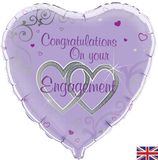 Oaktree 18inch Congratulations On Your Engagement - Foil Balloons