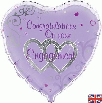 Oaktree 18inch Congratulations On Your Engagement - Foil Balloons