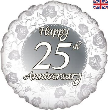 Oaktree 18inch Happy 25th Anniversary - Foil Balloons