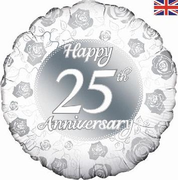 Oaktree 18inch Happy 25th Anniversary - Foil Balloons