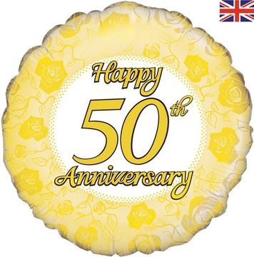 Oaktree 18inch Happy 50th Anniversary - Foil Balloons