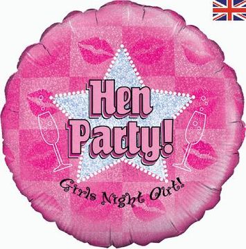 Oaktree 18inch Hen Party Holographic - Foil Balloons