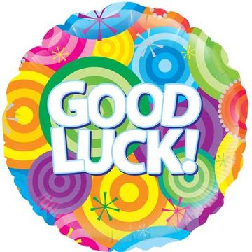 Oaktree 18inch Good Luck Rainbow Circles - Foil Balloons