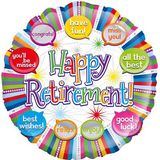 Oaktree 18inch Happy Retirement Speech Bubble - Foil Balloons