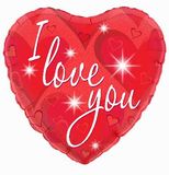 Oaktree 18inch I Love You Sparkles Holographic - Foil Balloons