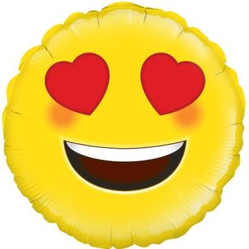 Oaktree 18inch Heart Eyes Emoji - Foil Balloons