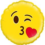 Oaktree 18inch Blow A Kiss Emoji - Foil Balloons