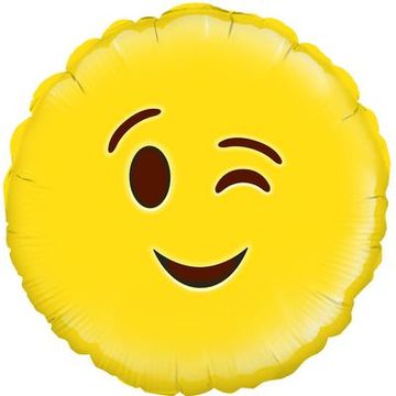 Oaktree 18inch Wink Emoji - Foil Balloons