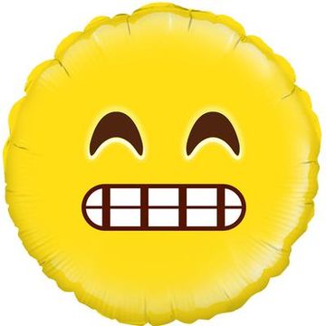 Oaktree 18inch Grin Emoji - Foil Balloons