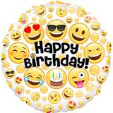 Oaktree 18inch Birthday Emoji - Foil Balloons