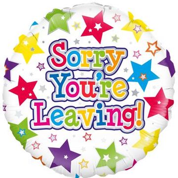 Oaktree 18inch Sorry Youre Leaving Stars - Foil Balloons