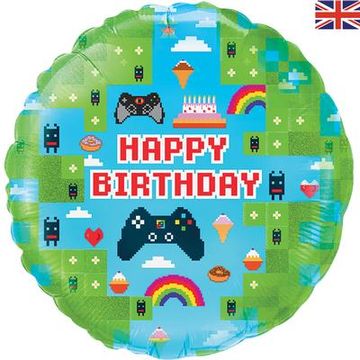 Oaktree 18inch Blox Game Birthday Holographic - Foil Balloons