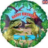 Oaktree 18inch Jurassic Dinosaur Happy Birthday Metallic - Foil Balloons