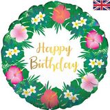 Oaktree 18inch Hawaiian Happy Birthday - Foil Balloons