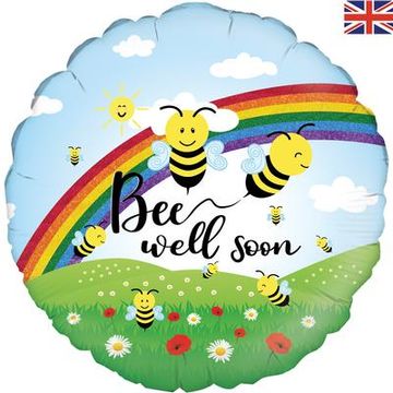 Oaktree 18inch Bee Well Soon Holographic - Foil Balloons
