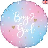 Oaktree 18inch Bright Pastel Gender Reveal Holographic - Foil Balloons