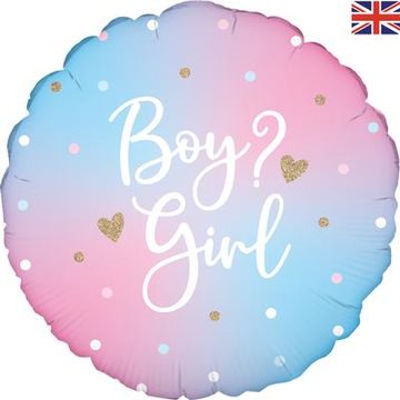 Oaktree 18inch Bright Pastel Gender Reveal Holographic - Foil Balloons