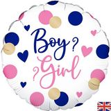 Oaktree 18inch Pink and Navy Gender Reveal - Foil Balloons