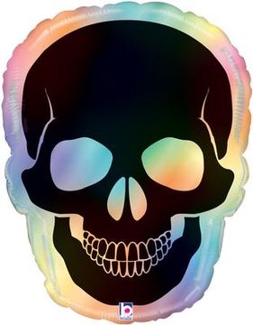 Betallic 27inch Shape Opal Skull Holographic (C) Packaged - Seasonal