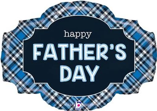 Betallic 32inch Shape Fathers Day Plaid (C) Packaged - Seasonal