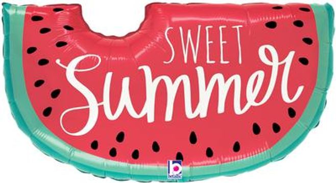 Betallic 35inch Shape Summer Watermelon (C) Packaged - Foil Balloons