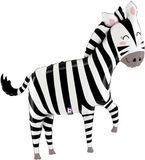 Betallic 43inch Shape Jungle Zebra (D) Packaged - Foil Balloons