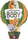 Betallic 30inch Shape Jungle Animals Welcome Baby (B) Pkg - Foil Balloons