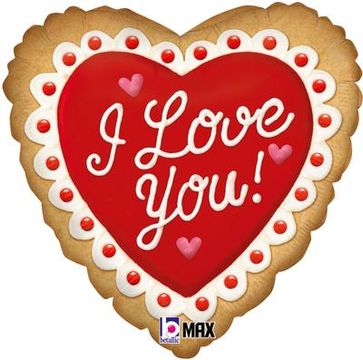 Betallic 18inch I Love You Cookie - Foil Balloons