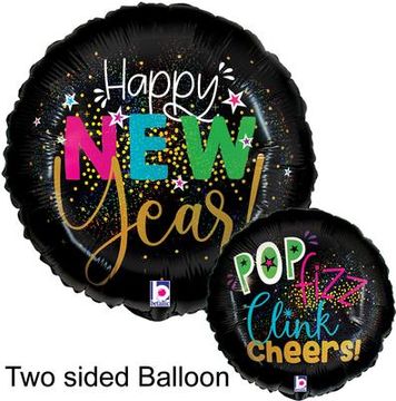 Betallic 18inch Pop Fizz New Year Holographic - Seasonal