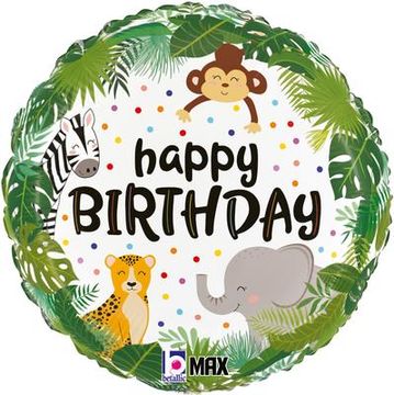 Betallic 18inch Jungle Birthday - Foil Balloons