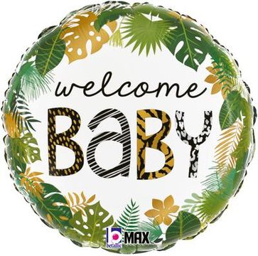 Betallic 18inch Jungle Welcome Baby - Foil Balloons