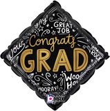 Betallic 18inch Congrats Grad Words - Foil Balloons