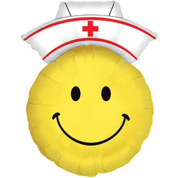 28inch / 71cm Smiley Nurse Packaged - Foil Balloons