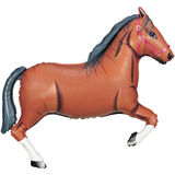 43inch Dark Brown Horse Packaged - Foil Balloons