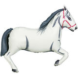 43inch / 109cm White Horse Packaged - Foil Balloons