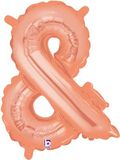 Megaloon Junior 14inch Valved Air-Filled Ampersand Rose Gold - Foil Balloons