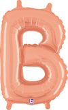 Megaloon Junior 14inch Valved Air-Filled Letter B Rose Gold - Foil Balloons