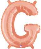 Megaloon Junior 14inch Valved Air-Filled Letter G Rose Gold - Foil Balloons