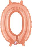 Megaloon Junior 14inch Valved Air-Filled Letter O Rose Gold - Foil Balloons