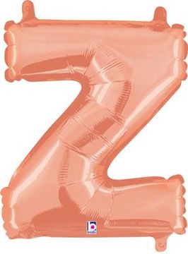 Megaloon Junior 14inch Valved Air-Filled Letter Z Rose Gold - Foil Balloons