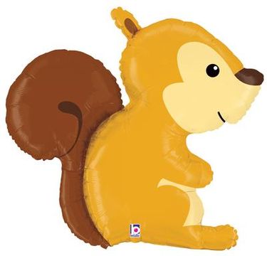 36inch Woodland Squirrel (C) Packaged - Foil Balloons