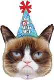 36inch Grumpy Cat® Party Face Packaged - Foil Balloons