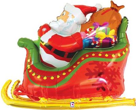 Betallic 46inch Dimensionals Santa Sleigh (D6) Pkg - Seasonal