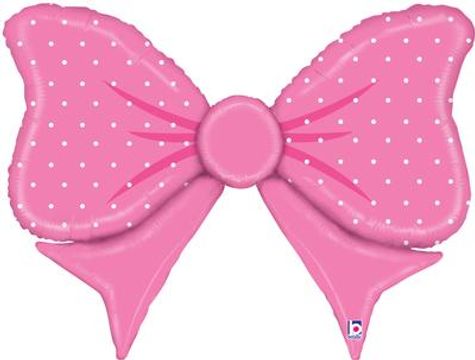 Betallic 42inch Shape Pink Bow (F) Pkg - Foil Balloons