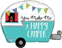 Betallic 31inch Shape Happy Camper (C) Pkg - Foil Balloons